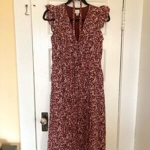 a new day floral faux wrap dress, size XS